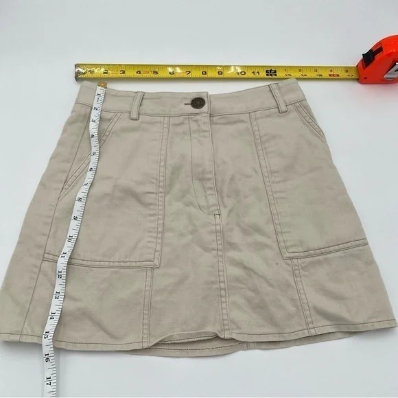 Urban Outfitters BDG Beige Denim Mini Skirt Size S-P - Picture 3 of 8